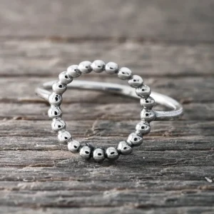 Fashion Faith Silverring stor cirkel m pluppar