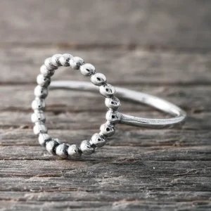 Fashion Faith Silverring stor cirkel m pluppar