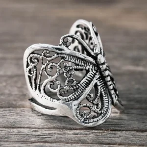 Fashion Faith Silverring stor fjäril
