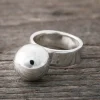 Clearance Faith Silverring stor kula