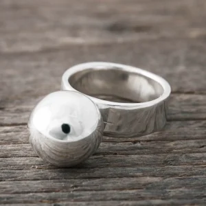 Clearance Faith Silverring stor kula