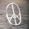 Sale Faith Silverring stor peace-oval