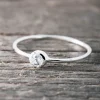 Online Faith Silverring supertunn m vit C/Z sten