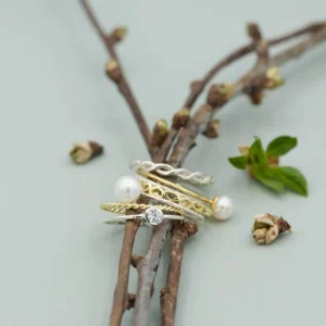 Online Faith Silverring supertunn m vit C/Z sten