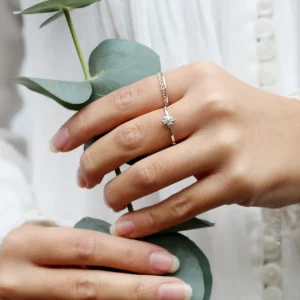 Online Faith Silverring tunn kedja