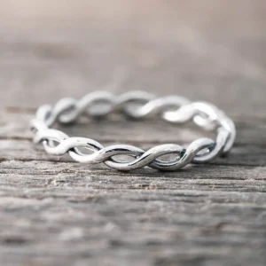 New Faith Silverring tvinnad fläta