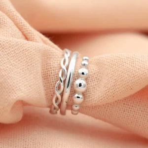 New Faith Silverring tvinnad fläta