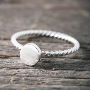 Online Faith Silverring tvinnad m platta